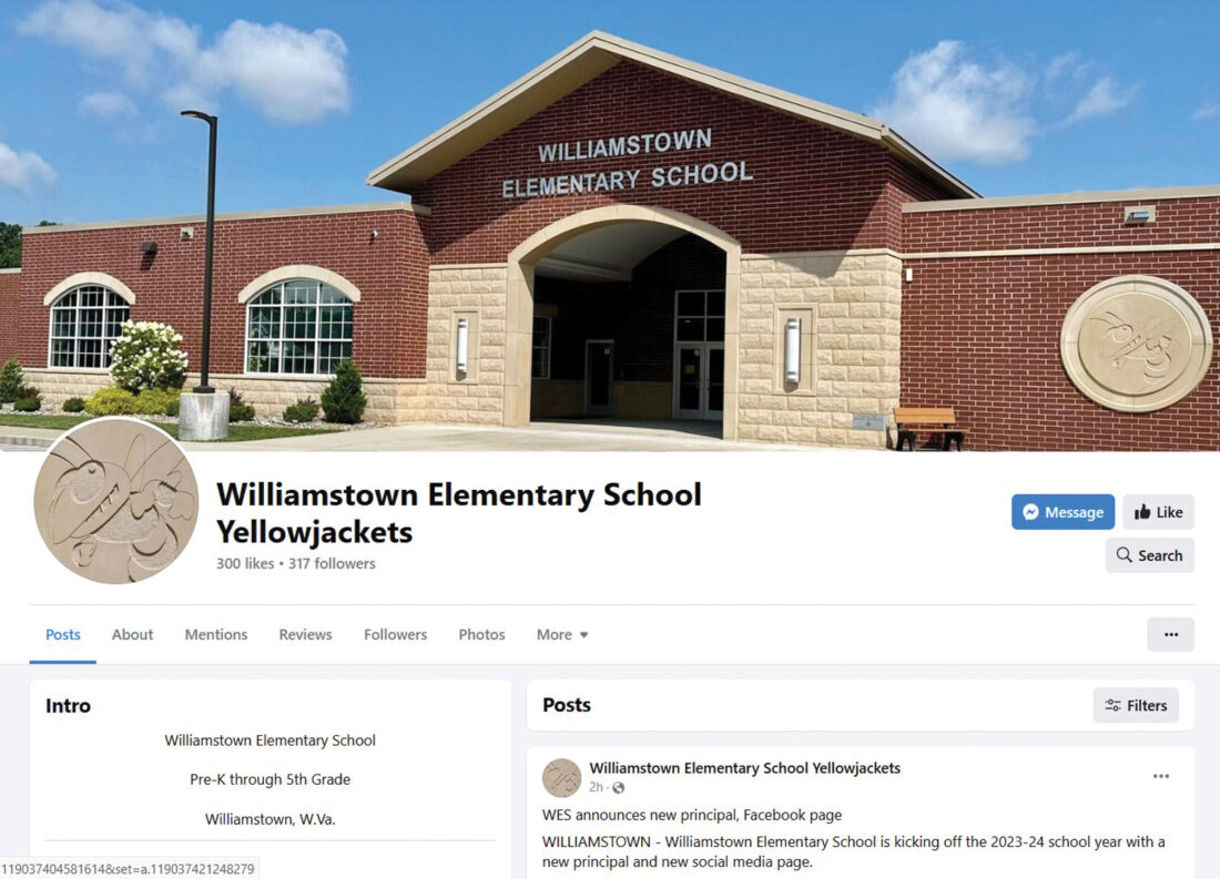 New page, new principal at Williamstown Elementary School News